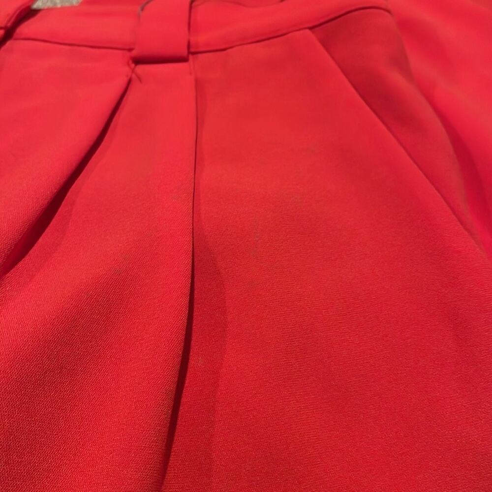 A.L.C. Pleat-front Straight Leg High Rise Straight Leg Pants in Ruby Red - Picture 12 of 14
